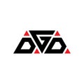 DGD triangle letter logo design with triangle shape. DGD triangle logo design monogram. DGD triangle vector logo template with red Royalty Free Stock Photo