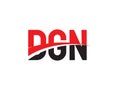 DGN Letter Initial Logo Design Vector Illustration Royalty Free Stock Photo