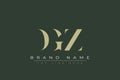 DGZ abstract letter logo design Royalty Free Stock Photo