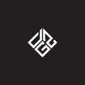 DGZ letter logo design on black background. DGZ creative initials letter logo concept. DGZ letter design Royalty Free Stock Photo