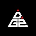 DGZ triangle letter logo design with triangle shape. DGZ triangle logo design monogram. DGZ triangle vector logo template with red Royalty Free Stock Photo
