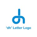 DH letter Monogram Logo Vector Royalty Free Stock Photo