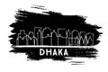 Dhaka Bangladesh City Skyline Silhouette. Hand Drawn Sketch.