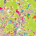 Dhaka, Bangladesh, colorful vector map