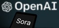 Dhaka, Bangladesh- 17 February 2024: OpenAI Sora AI logo displayed on smartphone