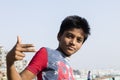 Dhaka, Bangladesh, February 24 2017: Portrait of a young handsome boy