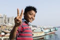 Dhaka, Bangladesh, February 24 2017: Portrait of a young handsome boy