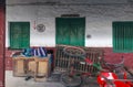 Dhaka, Bangladesh - 11.07.2021: Helpless poor hungry man lying on an empty railway station during corona lock down in bangladesh