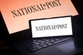 Dhaka, Bangladesh - 13 January 2024: National Post logo on smartphone. The National Post is a Canadian English-language broadsheet