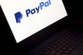 Dhaka, Bangladesh - 12 January 2024: Paypal logo on laptop. Paypal is an American multinational financial technology company