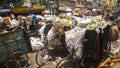 Dhaka, Bangladesh- June 08,2021: Messy Junkyard in the middle of the street at Mirpur in Dhaka, Bangladesh