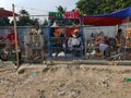 Dhaka,Bangladesh-09/28/2020:People selling pigeons and birds on a south Asian animal selling market. Birds selling market