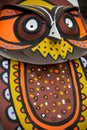 Colorful owl mask making on paper.