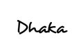 Dhaka city handwritten word text hand lettering. Calligraphy text. Typography in black color