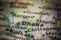 Dhaka on map