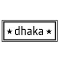 DHAKA stamp on white background