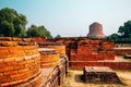 Dhamekh Stupa Sarnath in Varanasi, India Royalty Free Stock Photo