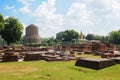 Dhamekh Stupa Sarnath ancient ruins in Varanasi Royalty Free Stock Photo