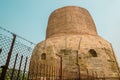 Dhamekh Stupa Sarnath ruins in Varanasi, India Royalty Free Stock Photo