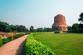 Dhamekh Stupa Sarnath in Varanasi, India Royalty Free Stock Photo