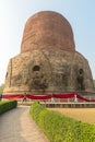 The Dhamekh Stupa in Sarnath, Varanasi, Uttar Pradesh, India