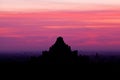 Dhammayangyi Pahto pagoda at sunset in Bagan Archaeological zone Royalty Free Stock Photo