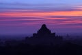 Dhammayangyi Pahto pagoda at sunset in Bagan Archaeological zone Royalty Free Stock Photo