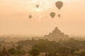 Dhammayangyi temple The biggest Temple in Bagan with balloons an Royalty Free Stock Photo