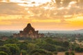 Dhammayangyi temple at sunrise, The biggest Temple in Bagan Royalty Free Stock Photo