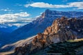 Dhankar monastry perched on a cliff in Himalayas, India Royalty Free Stock Photo