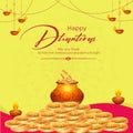 Creative banner design of Happy Dhanteras Royalty Free Stock Photo