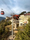The Dharamsala Skyway is 1.8 km long ropeway between Mcleodganj and Dharamshala Royalty Free Stock Photo