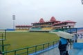 Dharamshala cricket stadium in himalaya