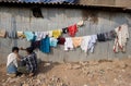 Dharavi Slum Haircut Royalty Free Stock Photo