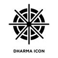 Dharma icon vector isolated on white background, logo concept of