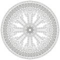 Dharma Wheel or dharmachakra, theach and walk to the path of Nirvana. For coloring Royalty Free Stock Photo