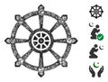 Dharma Wheel Web Vector Mesh Illustration Royalty Free Stock Photo