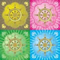 Dharmacakra - dharma wheel Royalty Free Stock Photo