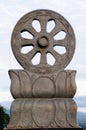 Dharmachakra or Wheel of Dhamma at Wat Pa Phu Hai Long