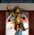 Dharmapala (protector of dharma), Buddhist temple in Beijing, China. Royalty Free Stock Photo