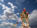 Dharmapala (protector of dharma), Buddhist temple in Beijing, China. Royalty Free Stock Photo