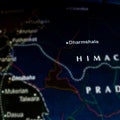 dharmshala city name displayed on geographic location map in India Royalty Free Stock Photo