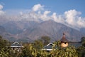 Dhauladhar himalyas from Kangra in himachal india Royalty Free Stock Photo