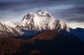 Dhaulagiri mount - view from Poon Hill, Nepal Himalaya Royalty Free Stock Photo