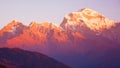 Dhaulagiri Mountain In Nepal With Sunrise Royalty Free Stock Photo