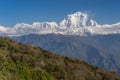 Dhaulagiri mountain peak view from Ghorepani village, ABC, Pokhara, Nepal
