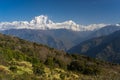 Dhaulagiri mountain peak view from Ghorepani village, ABC, Pokhara, Nepal