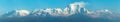 Dhaulagiri panorama, blue colored panoramic view Royalty Free Stock Photo