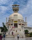 Dhauli Shanti Stupa of Dhauligiri, Odisha is also known as the Peace Pagda Royalty Free Stock Photo
