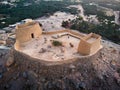 Dhayah Fort in North Ras Khaimah emirate in UAE aerial Royalty Free Stock Photo